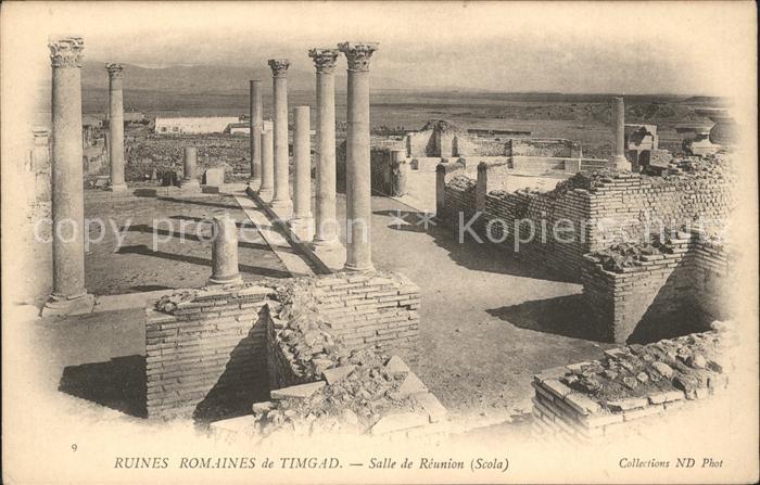 Timgad Ruines Romaines Salle de Reunion Ruinen