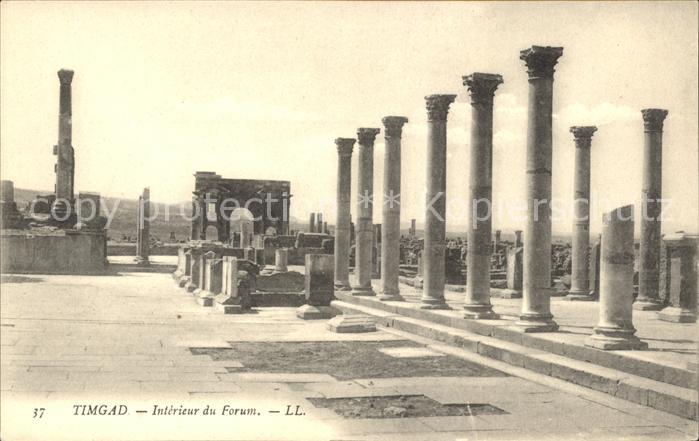 Timgad Ruines Romaines Interieur du Forum Ruin