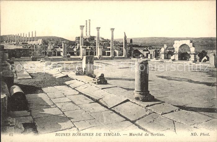 Timgad Ruines Romaines Marche de Sertius Ruine