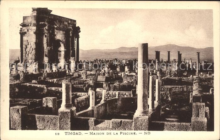 Timgad Ruines Romaines Maison de la Piscine Ru