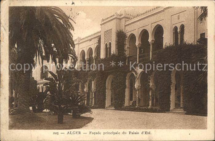 Alger Algerien Facade principale du Palais d_Ete