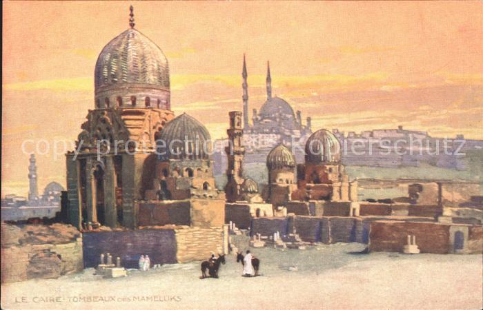 Le Caire Aegypten Tombeaux des Mameluks Kuenstlerkarte