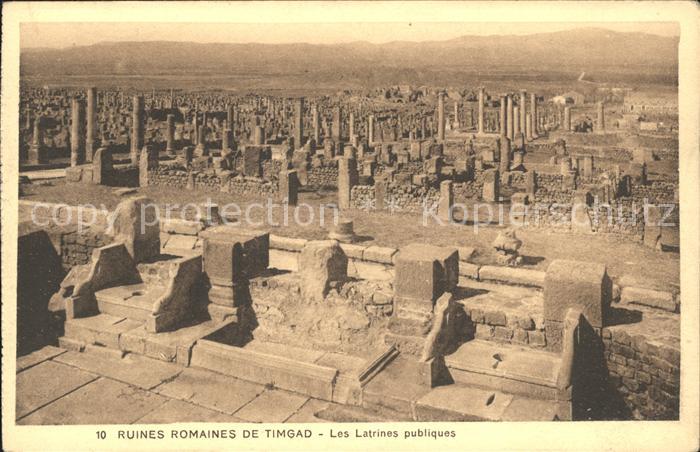 Timgad Ruines Romaines Latrines publiques Anti