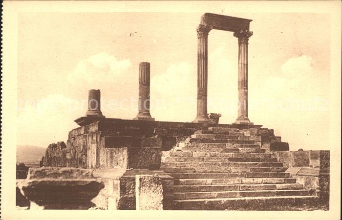 Timgad Ruines Romaines Temple du Genie de la Colonie Antike Staette