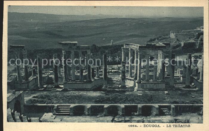 Dougga Theatre Romain Amphitheater Ruinen Antike Staette