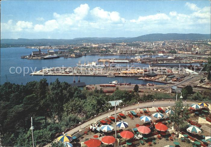 Oslo Norwegen View of the Harbour from Ekeberg Restaurant