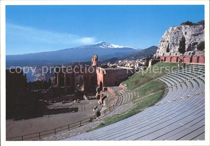 Taormina Sizilien Teatro greco Griechisches Theater Vulkan aetna