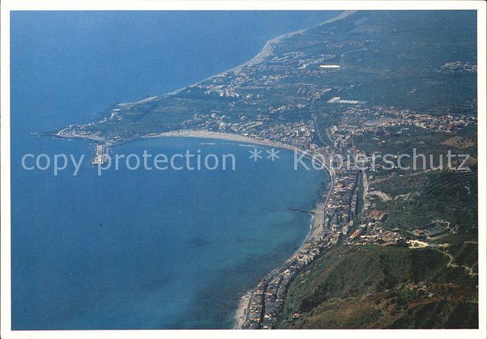 Giardini Naxos Bucht Fliegeraufnahme