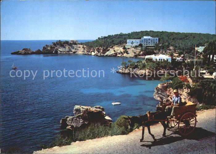 Cala Fornells Bucht Eselkarren