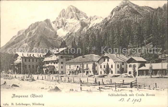 Schluderbach Carbonin mit Croda Rossa Sextener Dolomiten