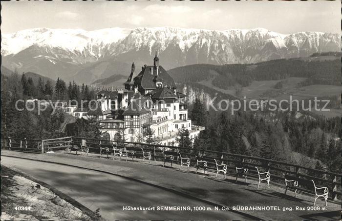 Semmering Niederoesterreich Suedbahnhotel mit Rax