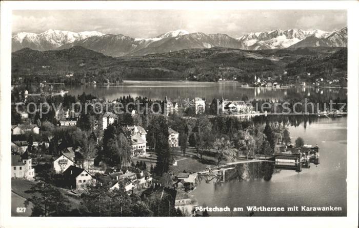 Poertschach Woerthersee mit Karawanken