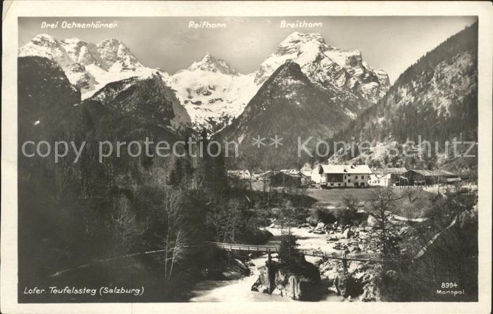 Lofer Teufelssteg mit Ochsenhoerner Reifhorn Breithorn