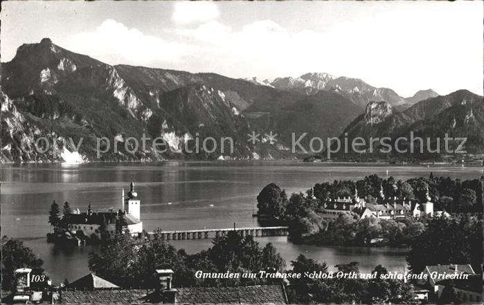 Gmunden Salzkammergut am Traunsee Schloss Orth und schlafende