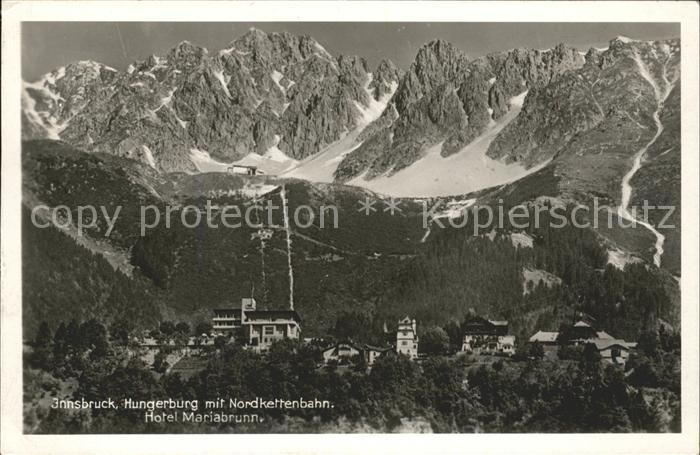 Innsbruck Hungerburg mit Nordkettenbahn Hotel Mariabrunn