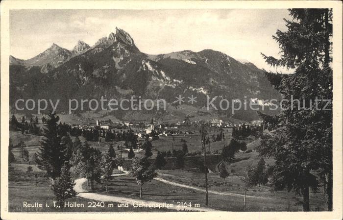 Reutte Tirol mit Hoellen und Gehrerspitze
