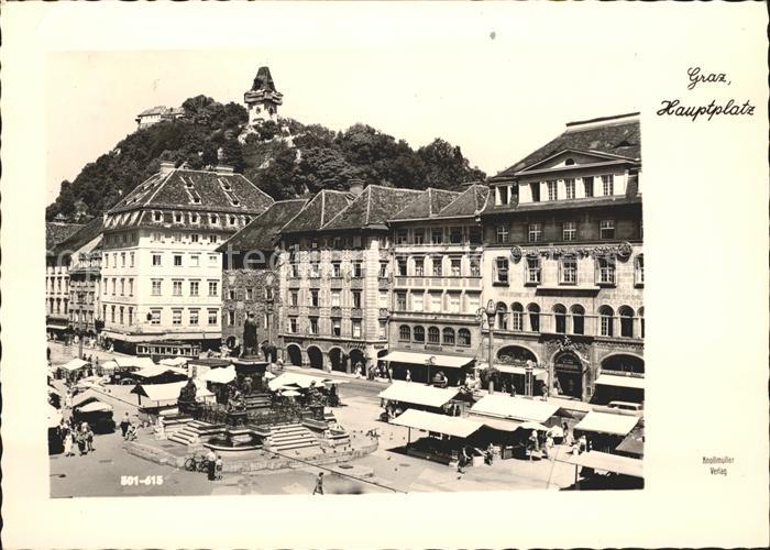 Graz Steiermark Hauptplatz Brunnen Markt