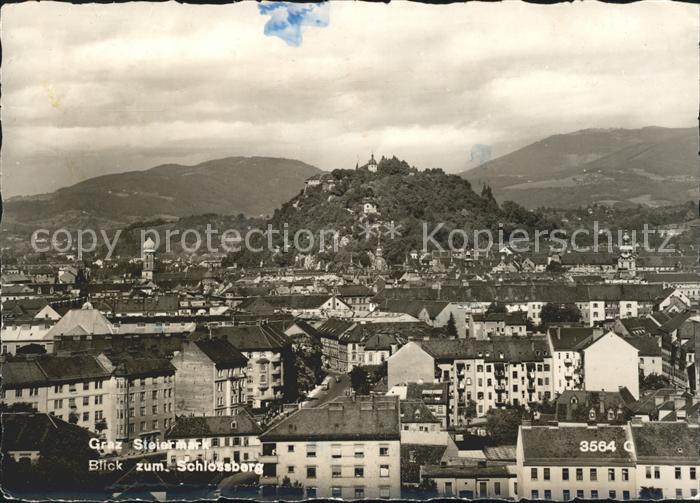Graz Steiermark Blick zum Schlossberg