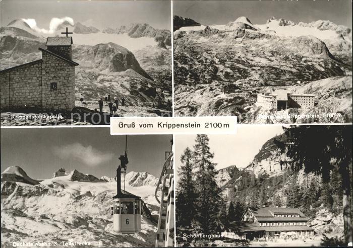 Obertraun Krippensteinkapelle Dachsteinbahn Berghaus Krippenstein Schoenberghaus