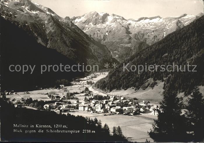 Mallnitz Kaernten mit Schoenbretterspitze