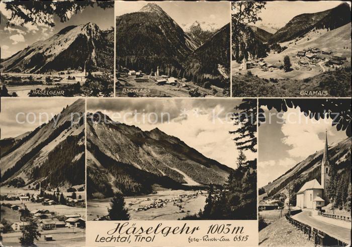 Haeselgehr mit Bschlabs Gramais Panorama Strassenpartie Kirche