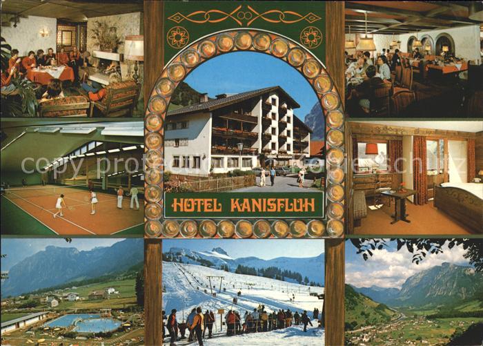 Mellau Vorarlberg Hotel Kansifluh Gastraeume Tennisplatz Schwimmbad Skilift
