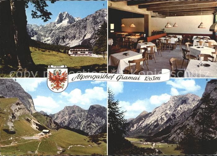 Eben Achensee Alpengasthof Gramai mit Lamsen Spitze Speisesaal Rappenspitze Dris