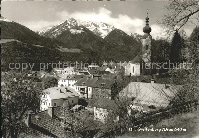 Greifenburg Ortsansicht Kirche