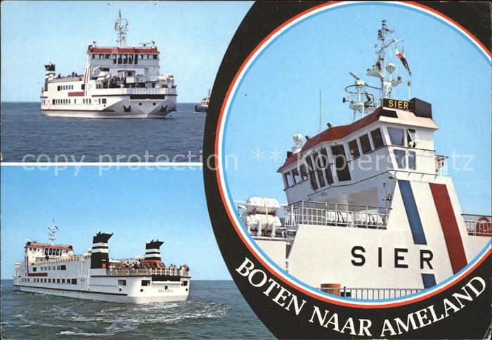 Schiffe Ships Navires Sier Boten Naar Ameland