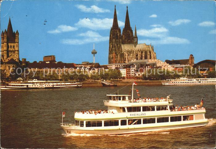 Motorschiffe Rheinland Köln am Rhein Dom