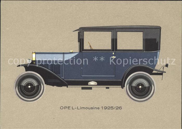Autos Oldtimer Opel-Limousine 4/14 PS 1925/26