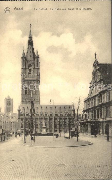 Gand Belgien Beffroi Halle aux draps Theatre Glockenturm