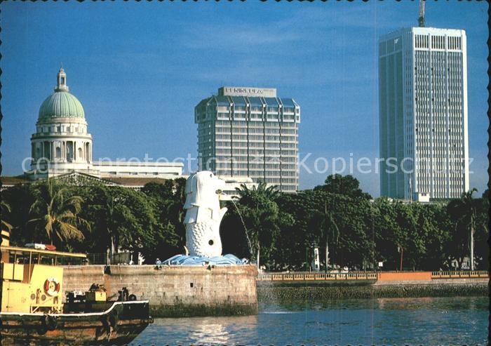 Singapore The Merlion Guardian of the waterfront