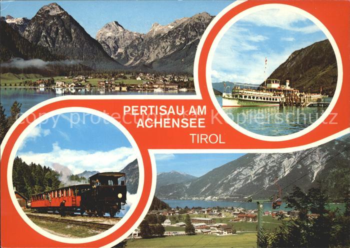 Pertisau Achensee Faehrschiff Zug Alpenpanorama Karwendelgebirge