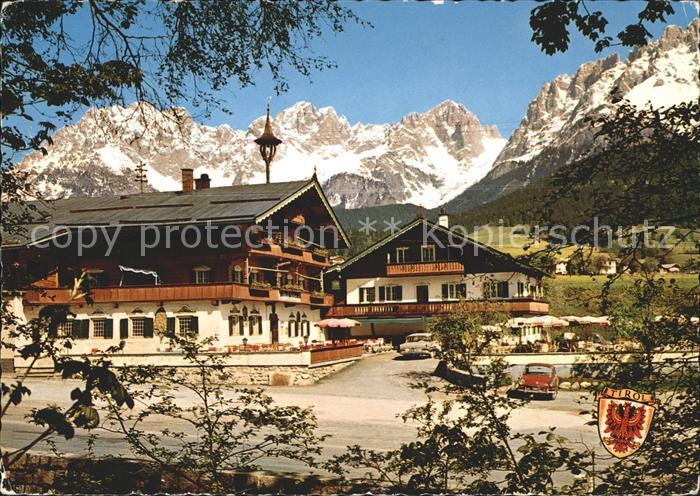 Going Wilden Kaiser Tirol Alpengasthof Stangl Wappen Kaisergebirge