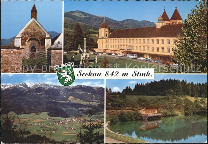 Seckau Friedhofskapelle Benediktiner Stift Hochalm Teich Wappen
