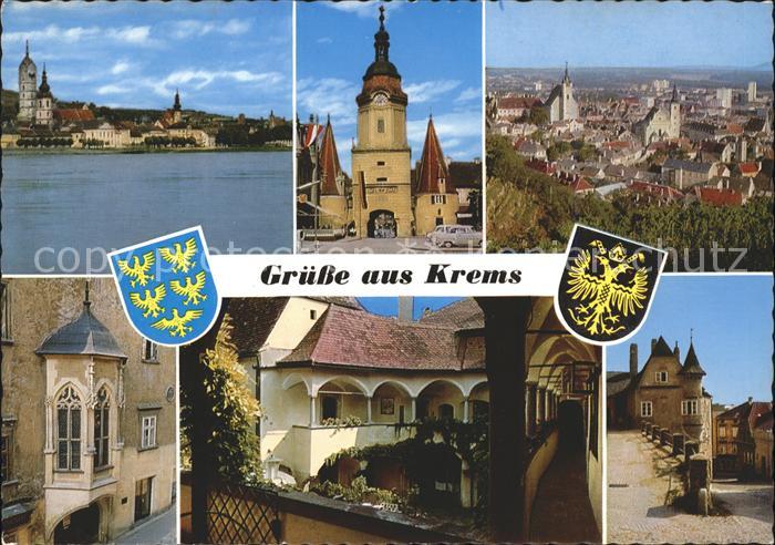 Krems Donau Steiner Tor Stadtmitte Goeglhaus Alte Post Wegscheid Wappen