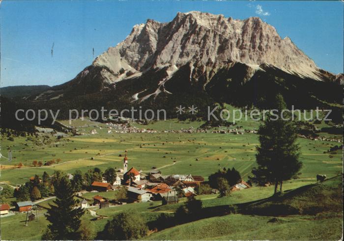 Lermoos Tirol Panorama mit Zugspitze Wettersteingebirge Sommerfrische