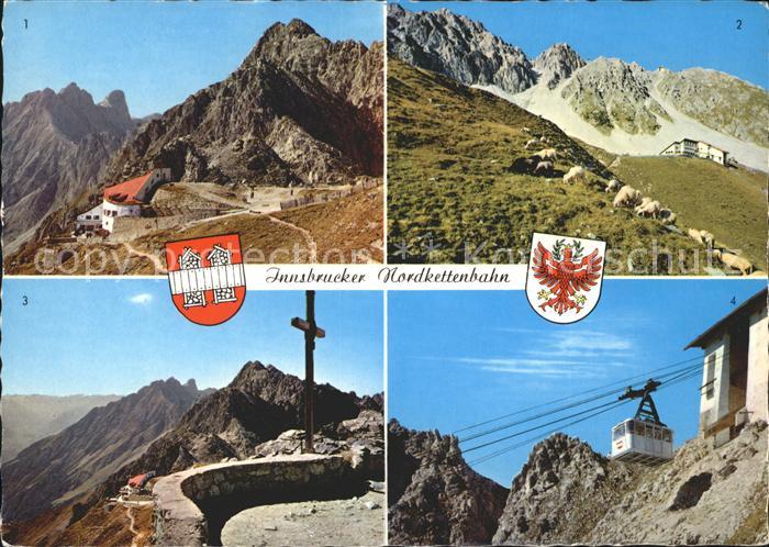 Innsbruck Innsbrucker Nordkettenbahn Bergstation Gipfelkreuz Wappen