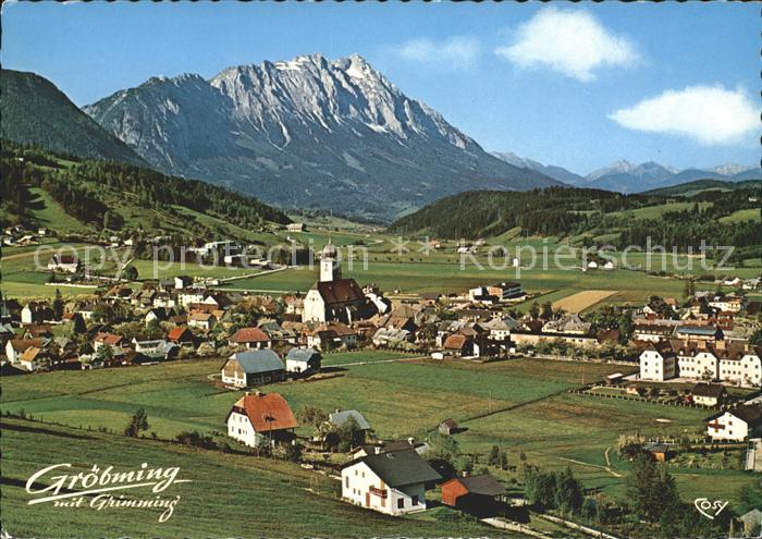 Groebming Steiermark Panorama Oberes Ennstal mit Grimming Dachsteingebirge