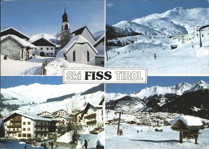 Fiss Tirol Dorfpartie Wintersportplatz Skipiste Alpenpanorama