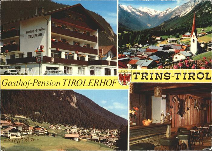 Trins Innsbruck Gasthof Pension Tirolerhof Kirche Alpenpanorama Wappen