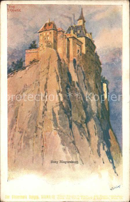 Riegersburg Burg Künstlerkarte