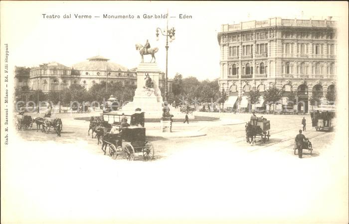 Milano Teatro dal Verme Monumento a Gar.baldi, Eden