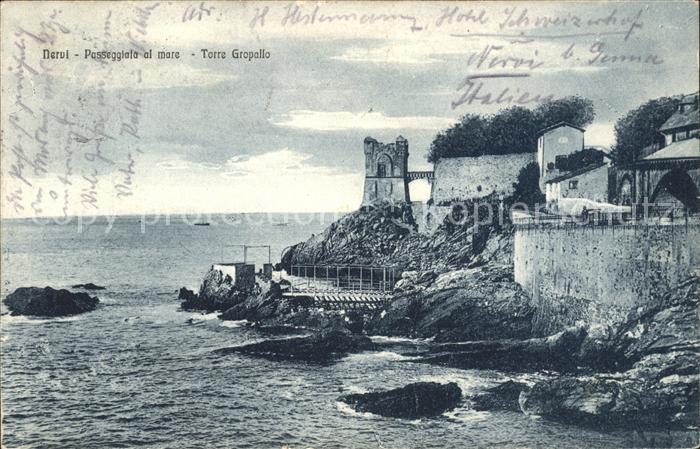 Nervi Passegiata al mare-Torre Gropalio