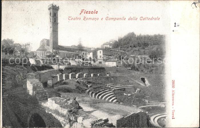Fiesole Teatro Romano e campanille della Cattedrale