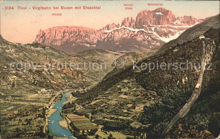 Bozen Suedtirol Tirol - Virgibahn bei Bozen mit Eisacktal