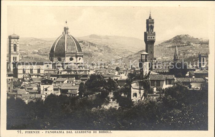 Firenze Florenz Panorama dal giardino di Boboli