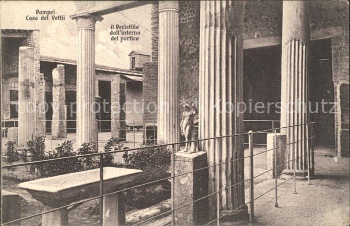 Pompei casa dei vettii il Peristilio dalL interno del portico
,  il Peristilio
