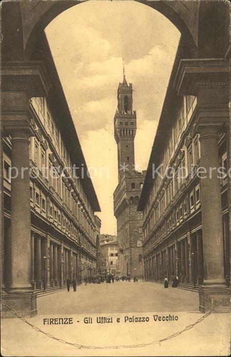 Firenze Florenz Gli uffici e palazzo vecchio